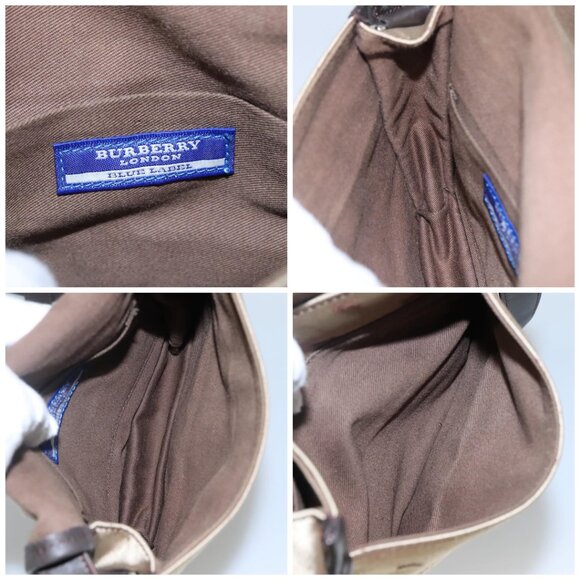 BURBERRY Blue Label Shoulder Bag Nylon Beige - Picture 13 of 14